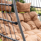 Ightham - Double Egg Chair in Brown on Grey