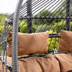 Ightham - Double Egg Chair in Brown on Grey