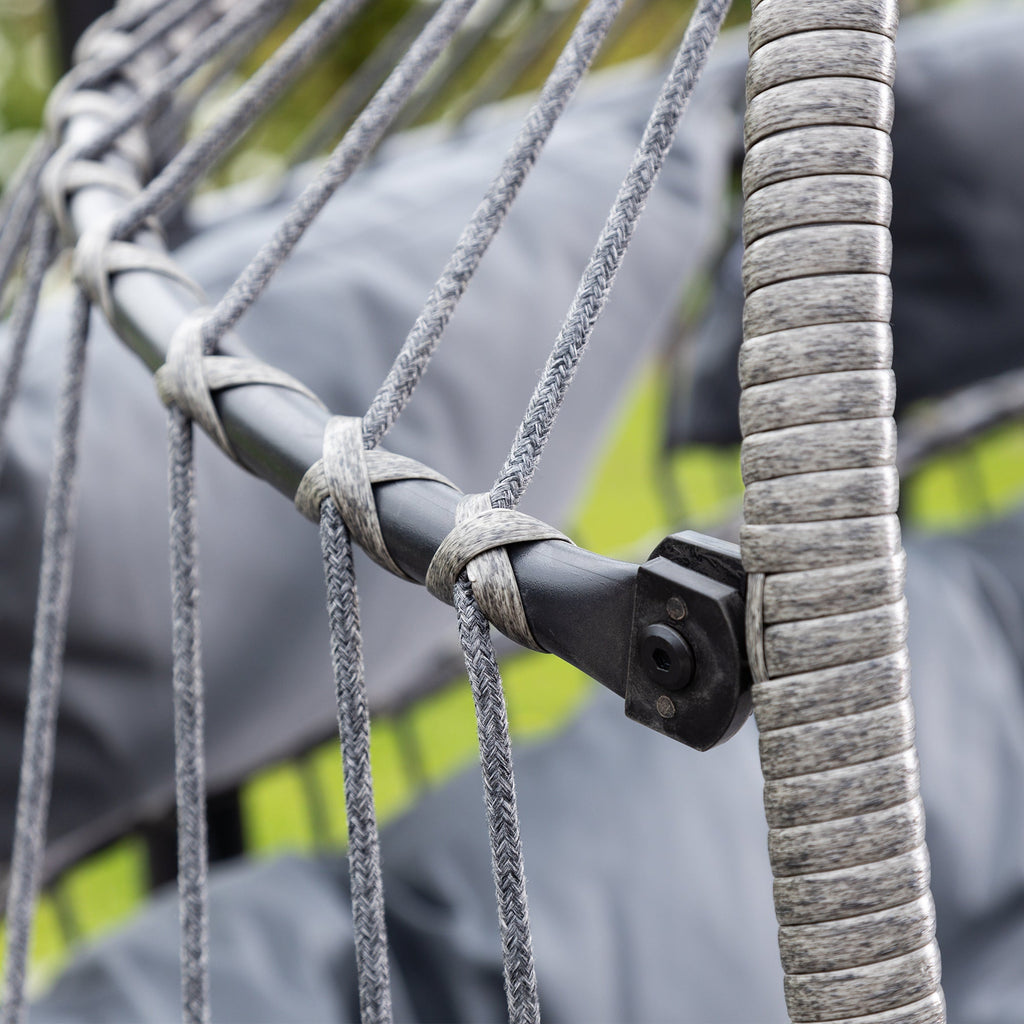 Ightham - Double Egg Chair in Dark Grey on Grey