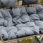 Ightham - Double Egg Chair in Dark Grey on Grey