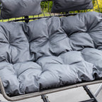 Ightham - Double Egg Chair in Dark Grey on Grey