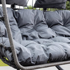 Ightham - Double Egg Chair in Dark Grey on Grey