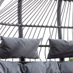 Ightham - Double Egg Chair in Dark Grey on Grey