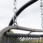 Ightham - Double Egg Chair in Light Grey on Grey