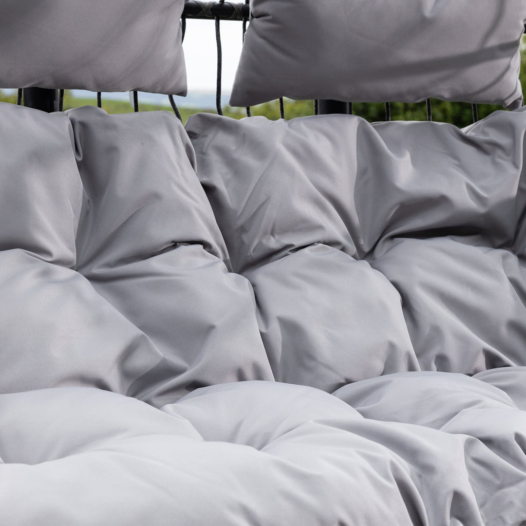 Ightham - Double Egg Chair in Light Grey on Grey