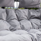 Ightham - Double Egg Chair in Light Grey on Grey