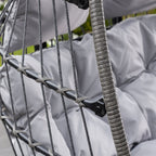 Ightham - Double Egg Chair in Light Grey on Grey