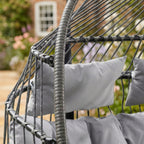 Ightham - Double Egg Chair in Light Grey on Grey