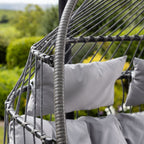 Ightham - Double Egg Chair in Light Grey on Grey