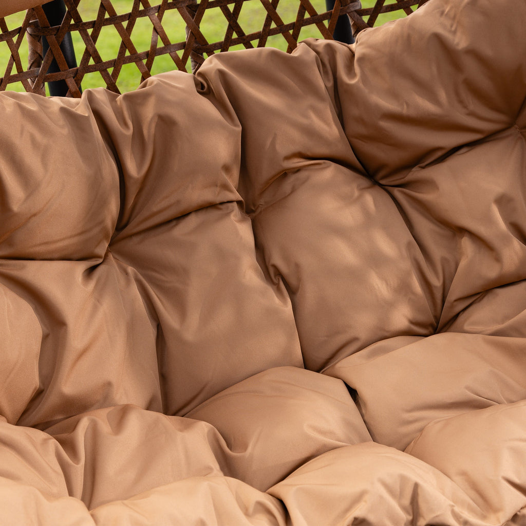 Knole - Double Egg Chair in Brown on Brown