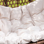 Knole - Double Egg Chair in Cream on Brown