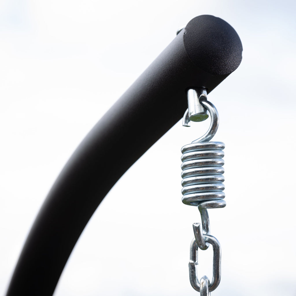 Lanhydrock - Single Egg Chair in Dark Grey on Grey