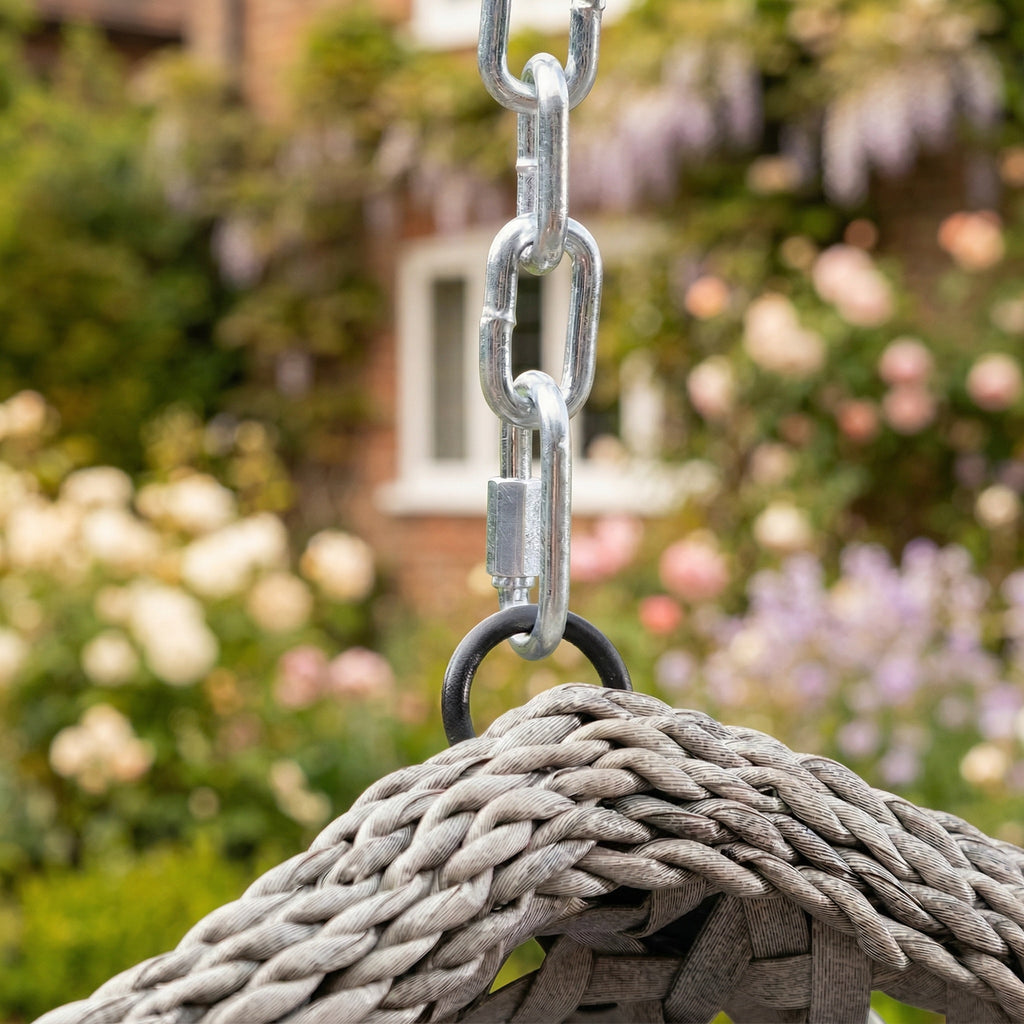Lanhydrock - Single Egg Chair in Dark Grey on Grey