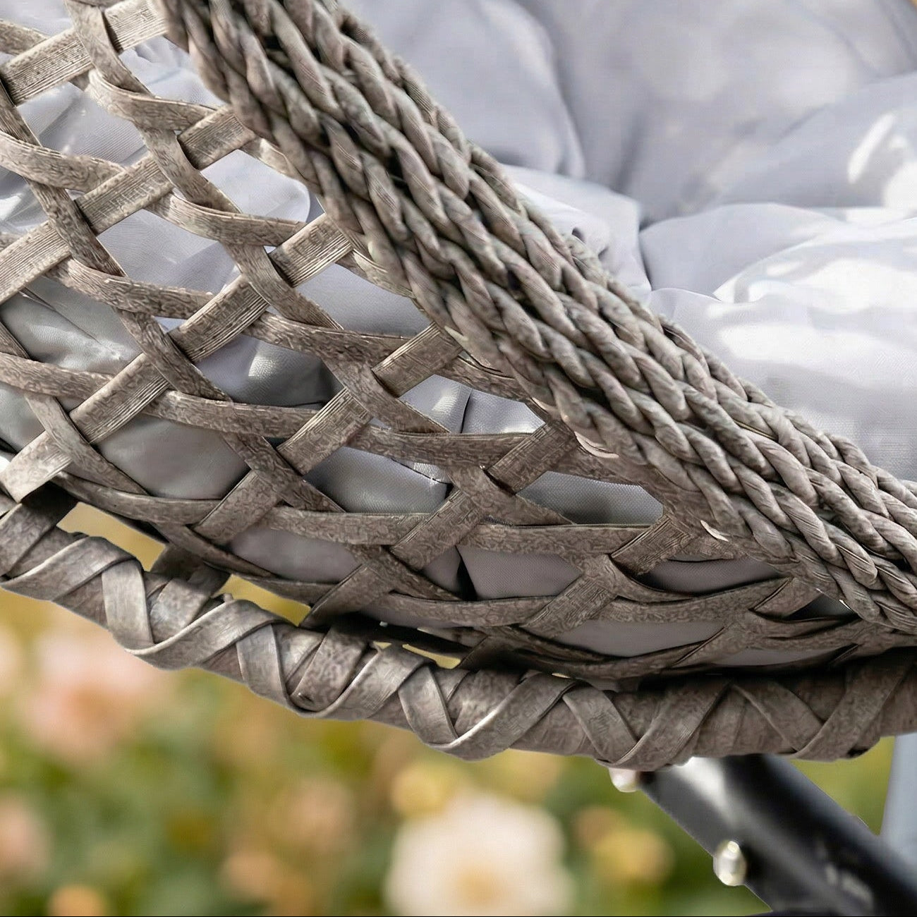 Lanhydrock - Single Egg Chair in Light Grey on Grey