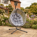 Lanhydrock - Single Egg Chair in Light Grey on Grey