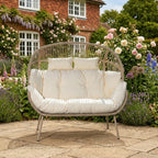 Chartwell - 2 Seat Standing Egg Chair in Cream on Natural
