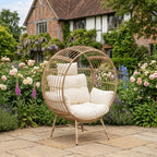 Tyntesfield - Round Standing Egg Chair in Cream