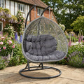 Bodiam - Double Egg Chair in Dark Grey on Grey