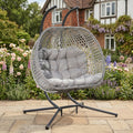 Knole - Double Egg Chair in Light Grey on Grey