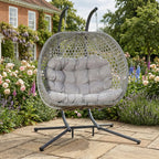 Knole - Double Egg Chair in Light Grey on Grey