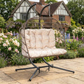 Ightham - Double Egg Chair in Cream on Brown