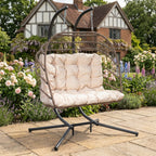 Ightham - Double Egg Chair in Cream on Brown