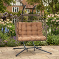 Ightham - Double Egg Chair in Brown on Brown