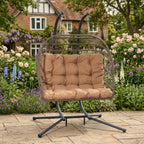 Ightham - Double Egg Chair in Brown on Brown
