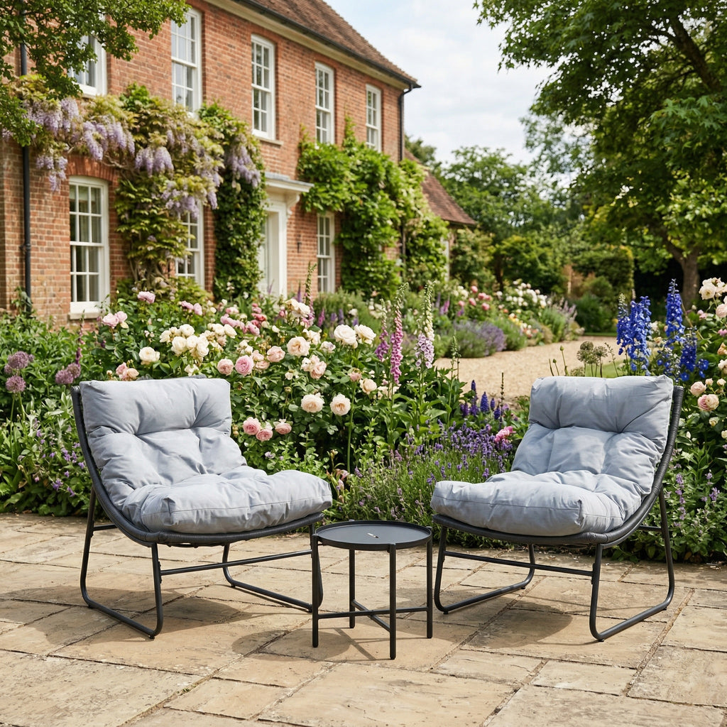 Polesden - 3 Piece Patio Set in Grey on Grey