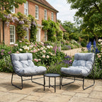 Polesden - 3 Piece Patio Set in Grey on Grey