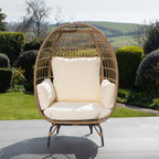 Waddesdon - Oval Standing Egg Chair in Cream