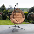 Lanhydrock - Single Egg Chair in Brown on Brown
