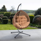 Lanhydrock - Single Egg Chair in Brown on Brown