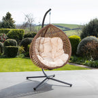 Lanhydrock - Single Egg Chair in Cream on Brown