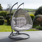 Bodiam - Double Egg Chair in Light Grey on Grey