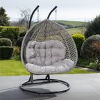 Bodiam - Double Egg Chair in Light Grey on Grey