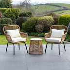Stourhead - 3 Piece Patio Set in Cream on Natural
