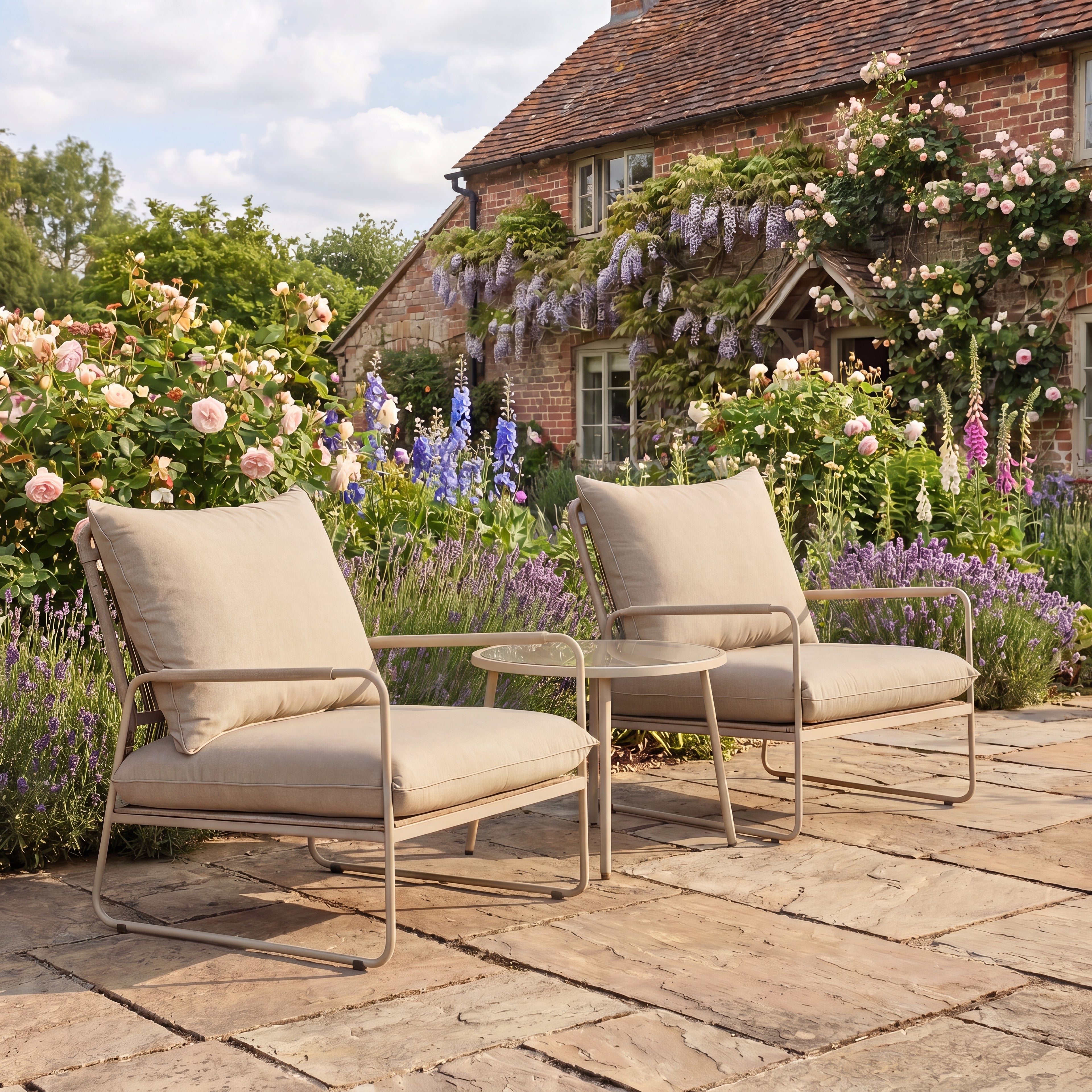 Wightwick - 2 Seat Conversation Set in Beige