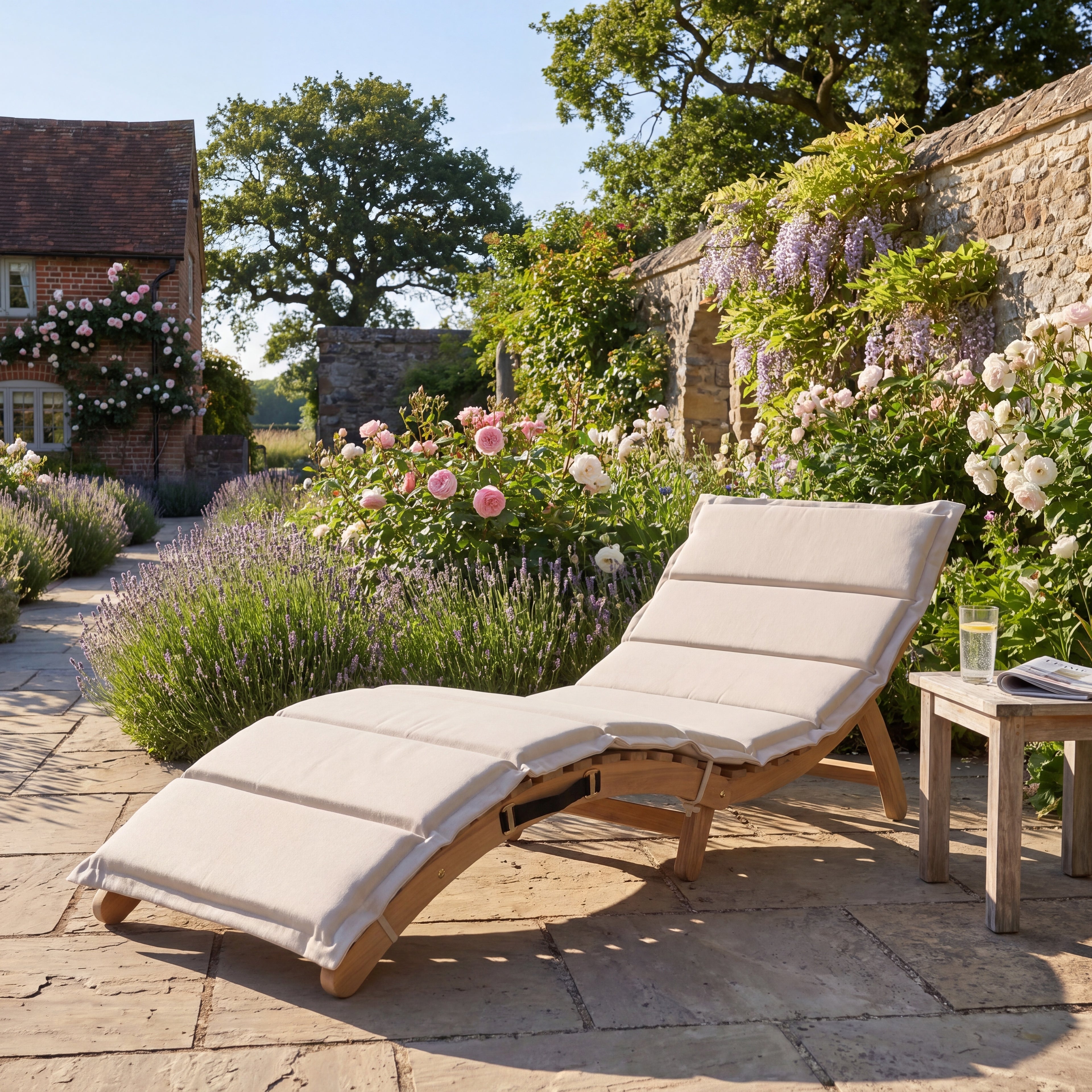 Snowshill - Curve Sun Lounger in Beige
