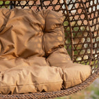 Saltram - Single Egg Chair in Brown on Brown