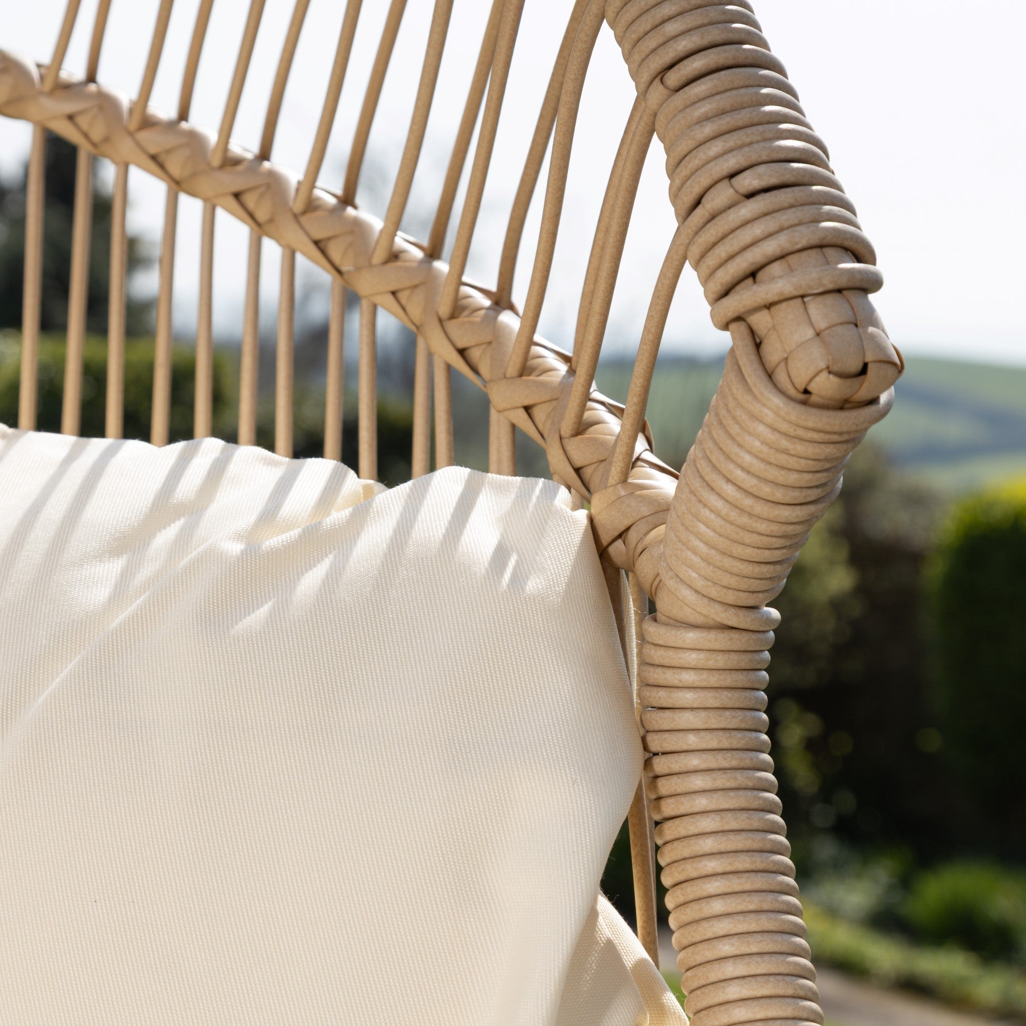 Chartwell - 2 Seat Standing Egg Chair in Cream on Natural