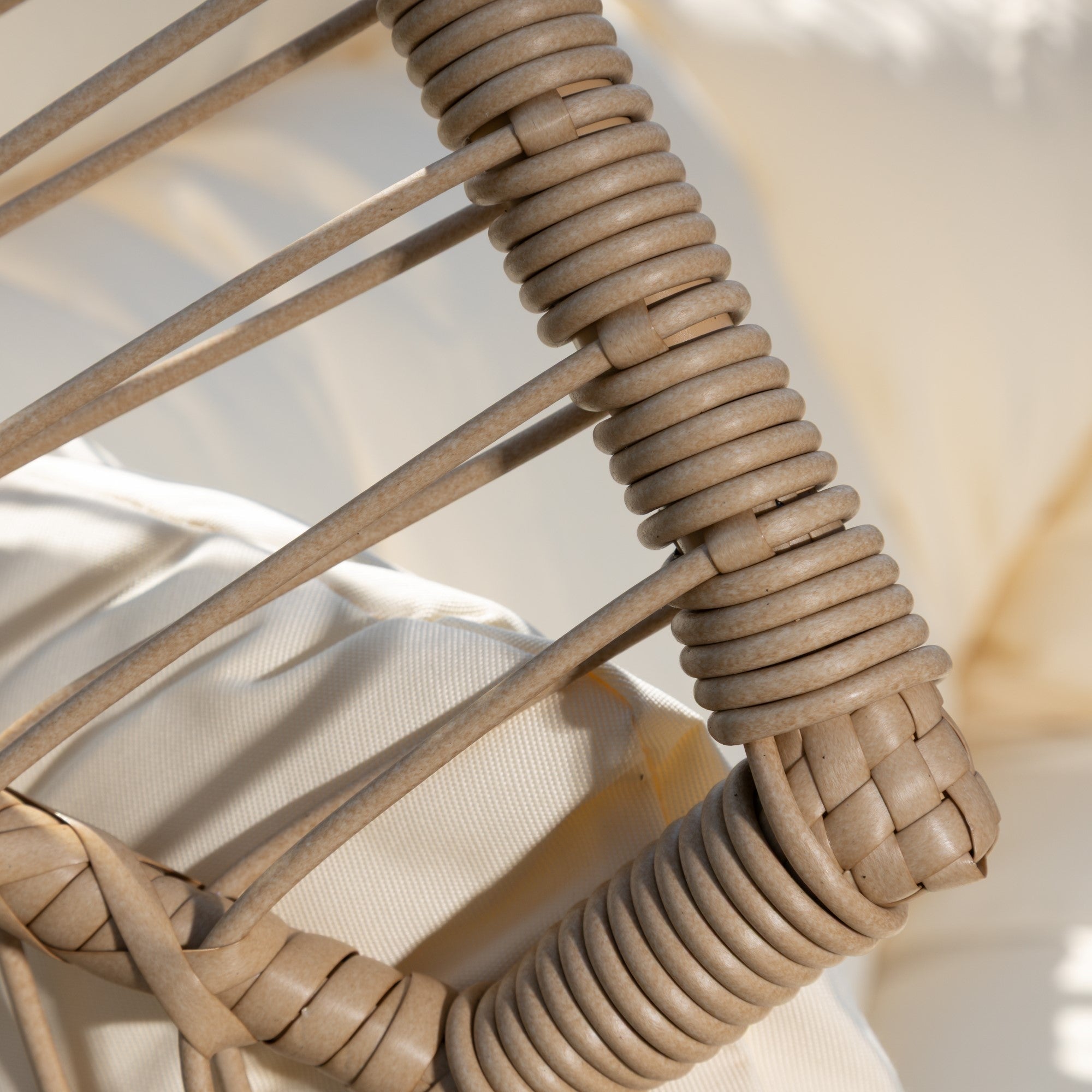 Chartwell - 2 Seat Standing Egg Chair in Cream on Natural