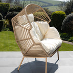 Chartwell - 2 Seat Standing Egg Chair in Cream on Natural