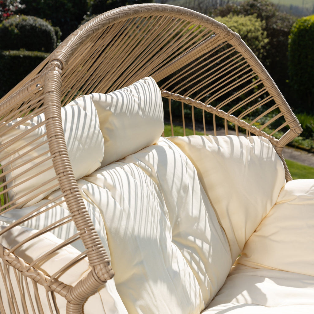 Chartwell - 2 Seat Standing Egg Chair in Cream on Natural