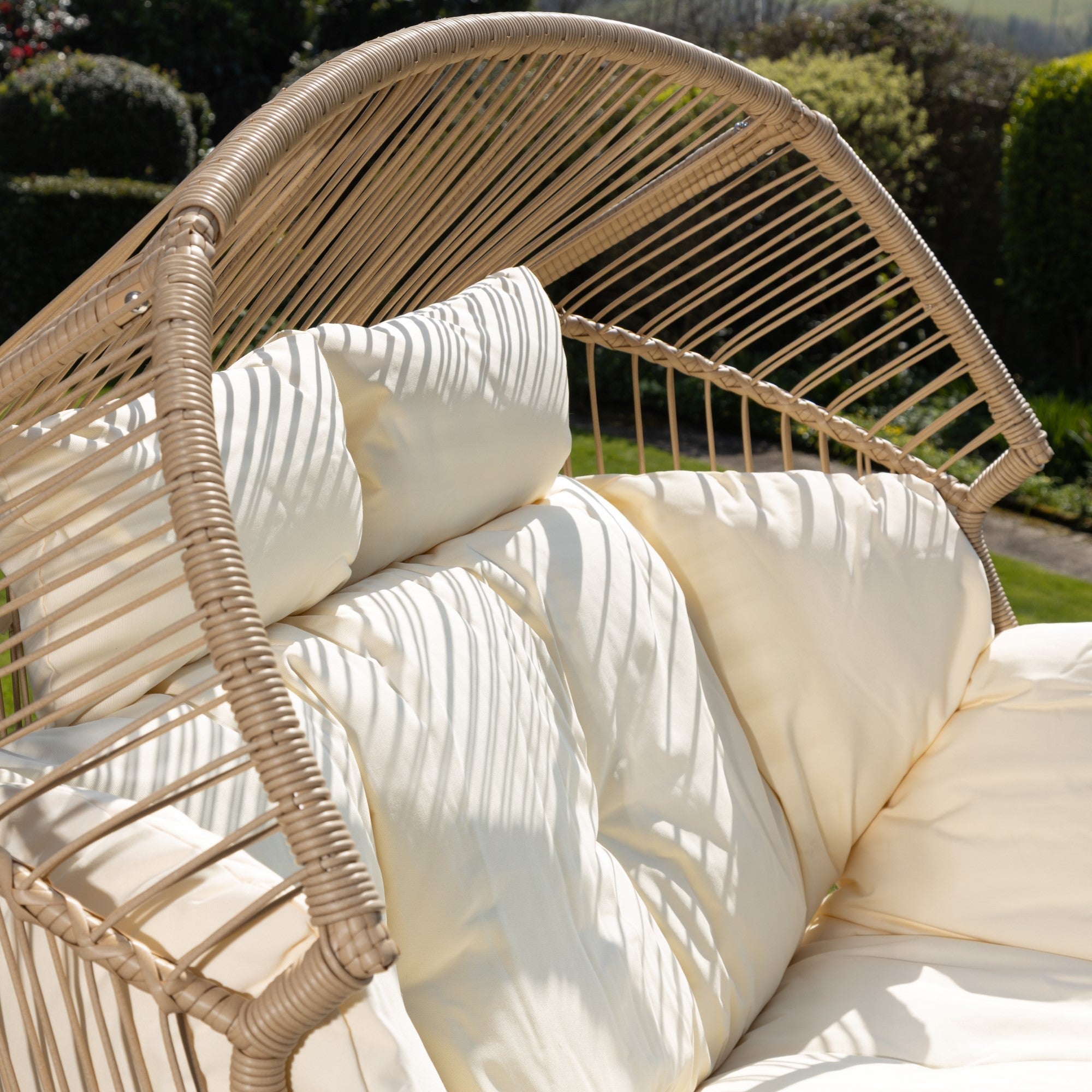 Chartwell - 2 Seat Standing Egg Chair in Cream on Natural