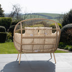 Chartwell - 2 Seat Standing Egg Chair in Cream on Natural