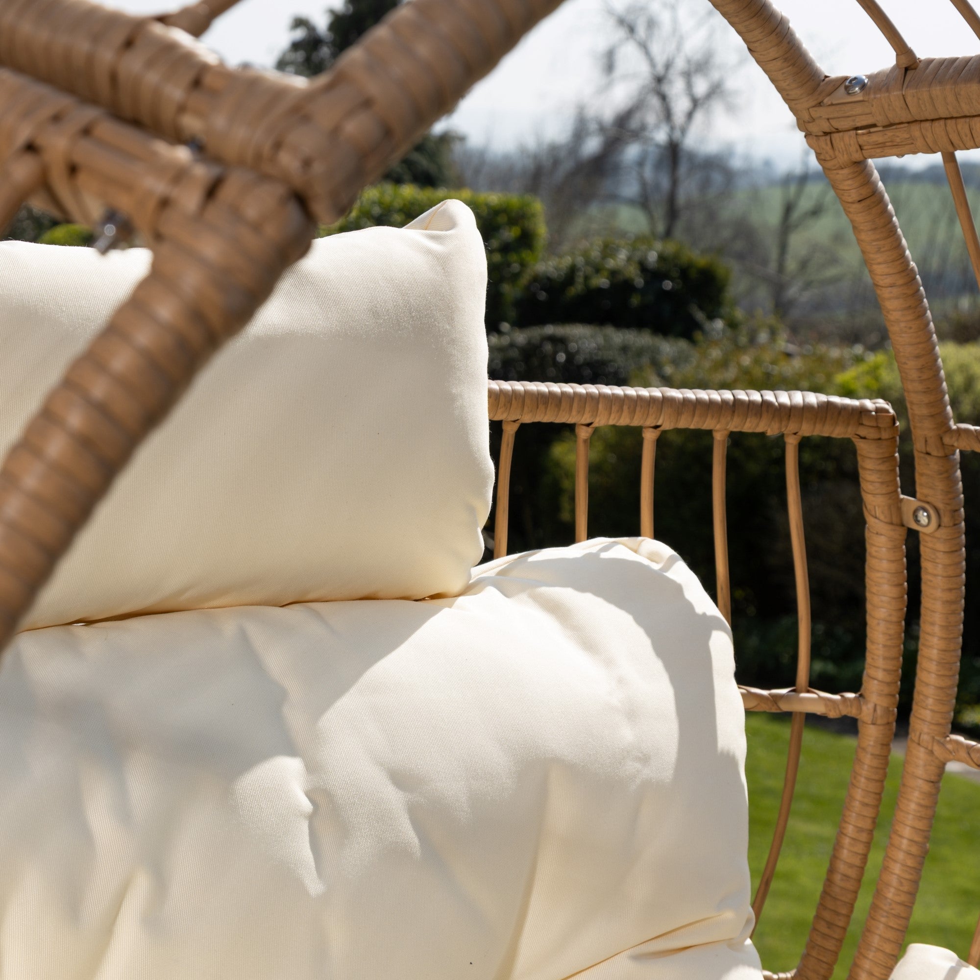 Tyntesfield - Round Standing Egg Chair in Cream