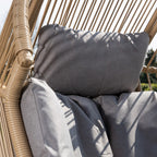 Cragside - Standing Egg Chair & Footstool in Grey on Natural