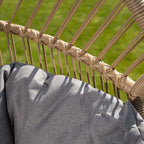 Cragside - Standing Egg Chair & Footstool in Grey on Natural
