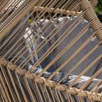 Cragside - Standing Egg Chair & Footstool in Grey on Natural